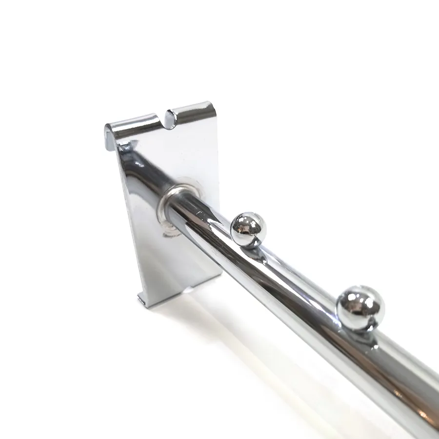 Chrome Finish Metal Iron Hanging Wire Grid Mesh Display Shelf Tube Hook