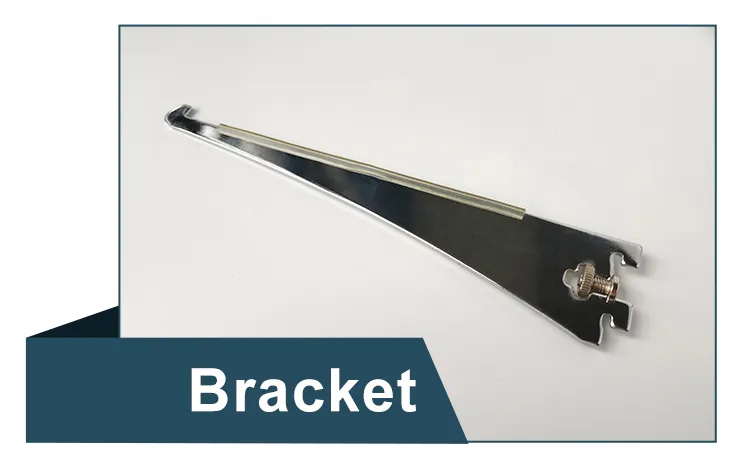 Shop Decoration Shelf Slotted Steel Brackets for Glass Support