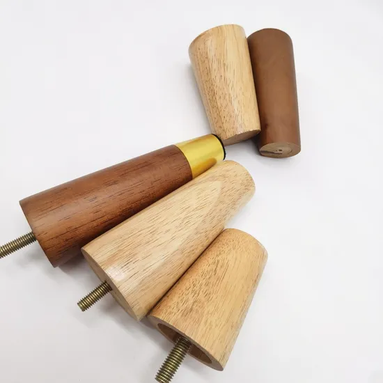 Wood Furniture Accessories Parts Legs Metal Tapered Wood Sofa Leg