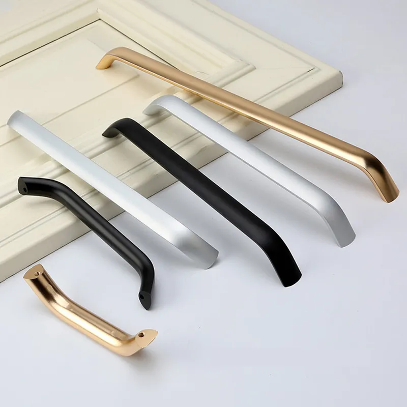 Furniture Hardware Accessories Handles Gold Aluminum U Shape Kitchen Bedroom Cabinet Handle