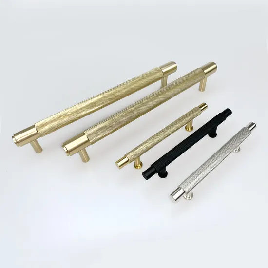 Aluminum Solid Drawer Pull with Diamond Pattern Knurled Kitchen Cabinet Pulls Handle