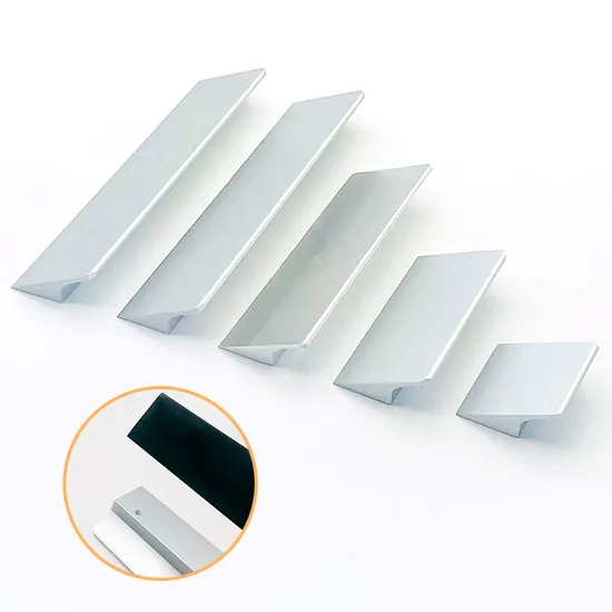 Aluminium Alloy Pulls Furniture Hardware Kitchen Cupboard Wardrobe Drawer Door Handles
