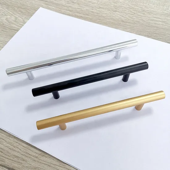 Modern Cabinet Drawer Handles Matt Gold Black Furniture Kitchen Aluminum 96mm Handle