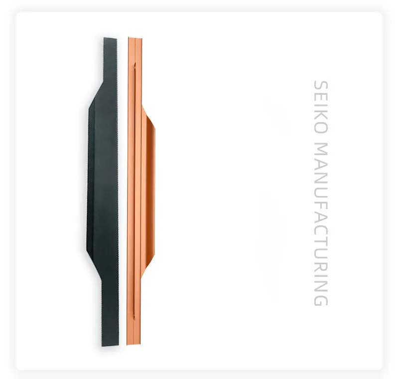 Edge Handle Black Aluminum Alloy Extended Drawer Closet Door Invisible Handle