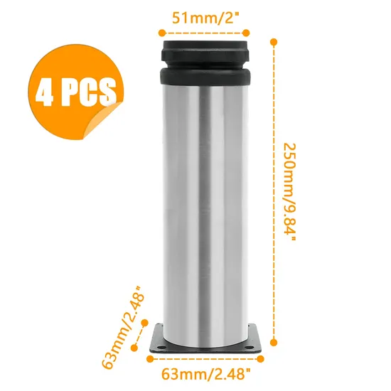 Furniture Hardware Cabinet Chrome Plated Metal Sofa Leg