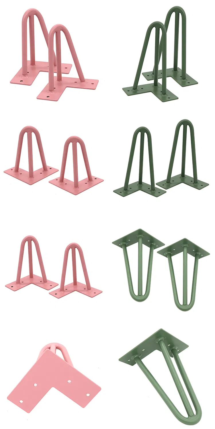 New Design Furniture Wholesale Metal Chrome Hairpin Table Legs