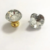 Crystal Glass 30mm Diamond Shape Clear Zinc Cabinet Drawer Door Knob