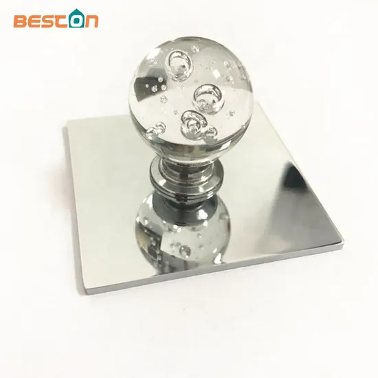 Zinc Furniture Hardware Style Crystal Glass Cabinet Drawer Chrome Knob