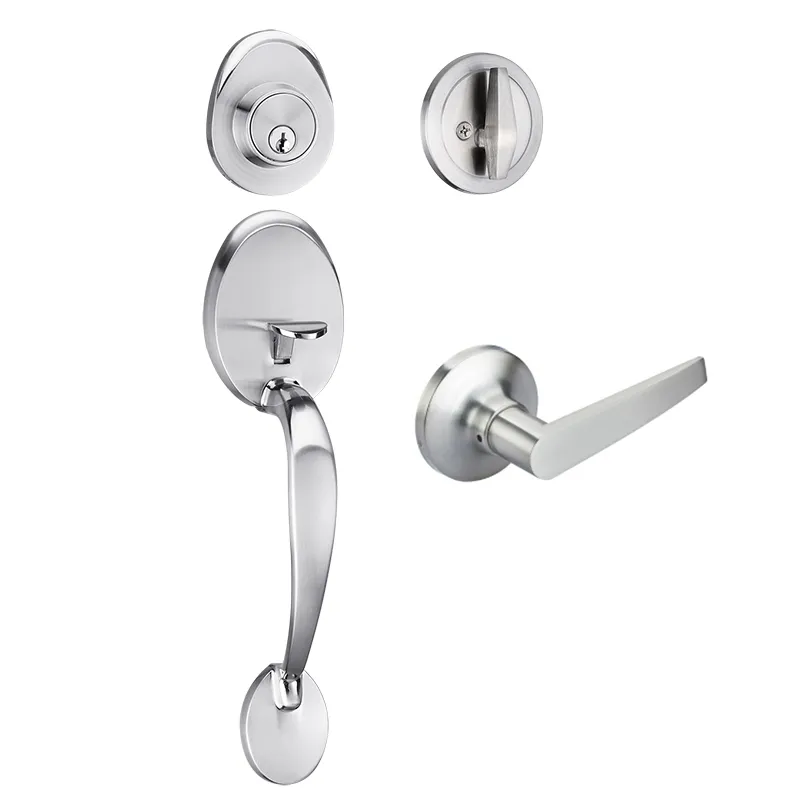 Main Entry Entrance Grip Handle Door Knob Lever Deadbolt Lock Set Lock