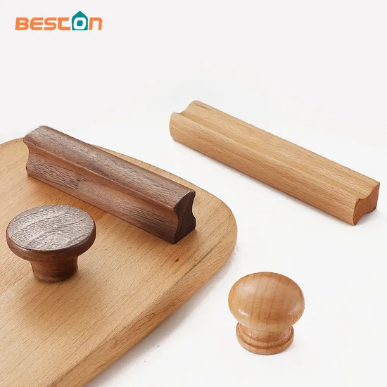 Simply Furniture Cabinet Drawer Solid Beech Wood Pulls Black Walnut Closet Handles