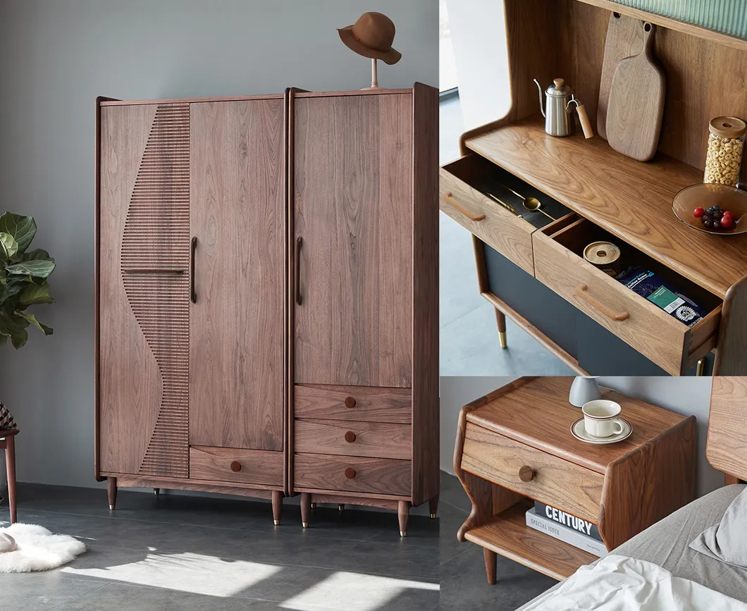 Wooden Drawer Accessories Chinese Style Wood Kitchen Cabinet Closet Door Pull Handles