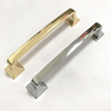 Kitchen Bathroom Bedroom Decoration Chrome Plate Cabinet Drawer Brass Gold Zinc Handle