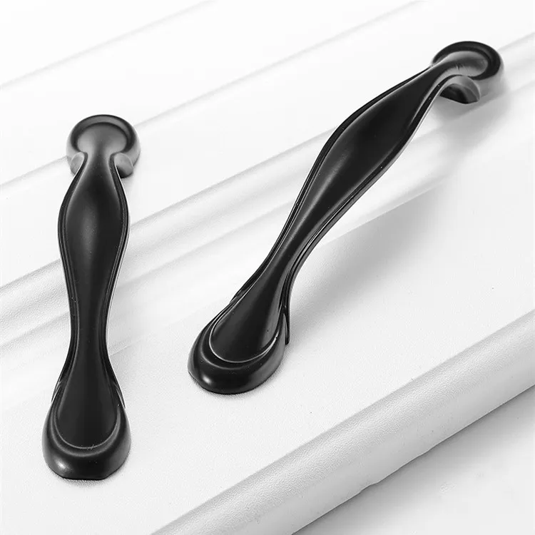 Kitchen Cupboard Drawer Handles Knob Pull Handle Black Furniture Bin Cup Handle