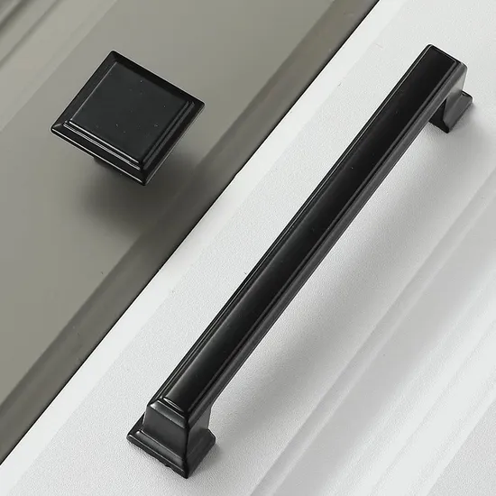 Kitchen Cupboard Drawer Handles Knob Pull Handle Black Furniture Bin Cup Handle