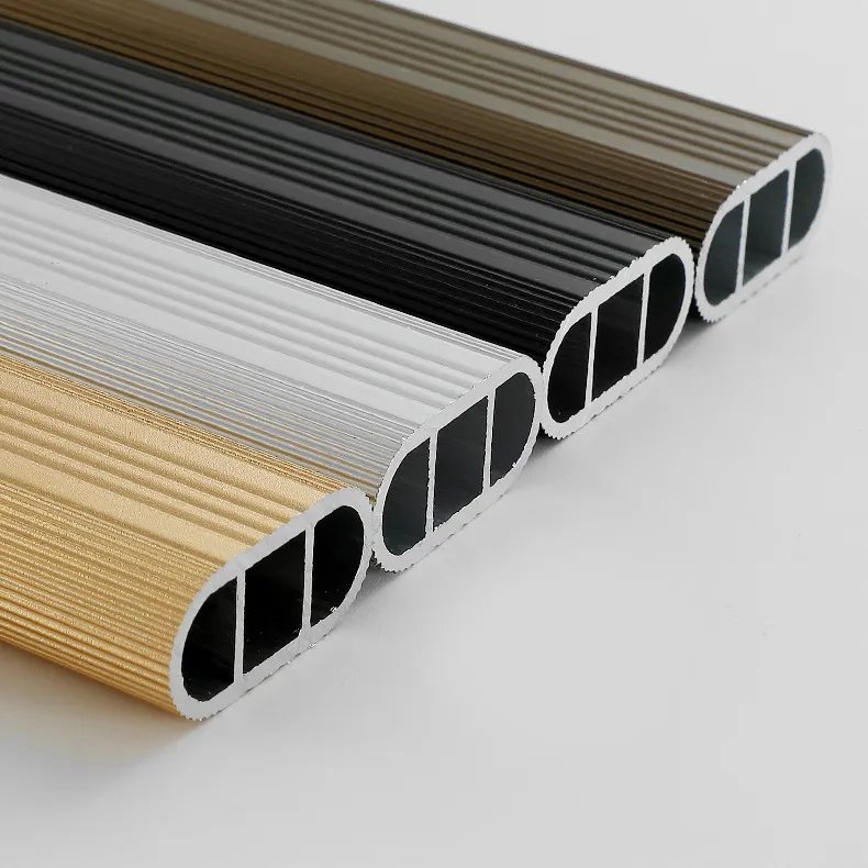 Aluminium Alloy Wardrobe Rod Clothes Hanging Oval Closet Rod