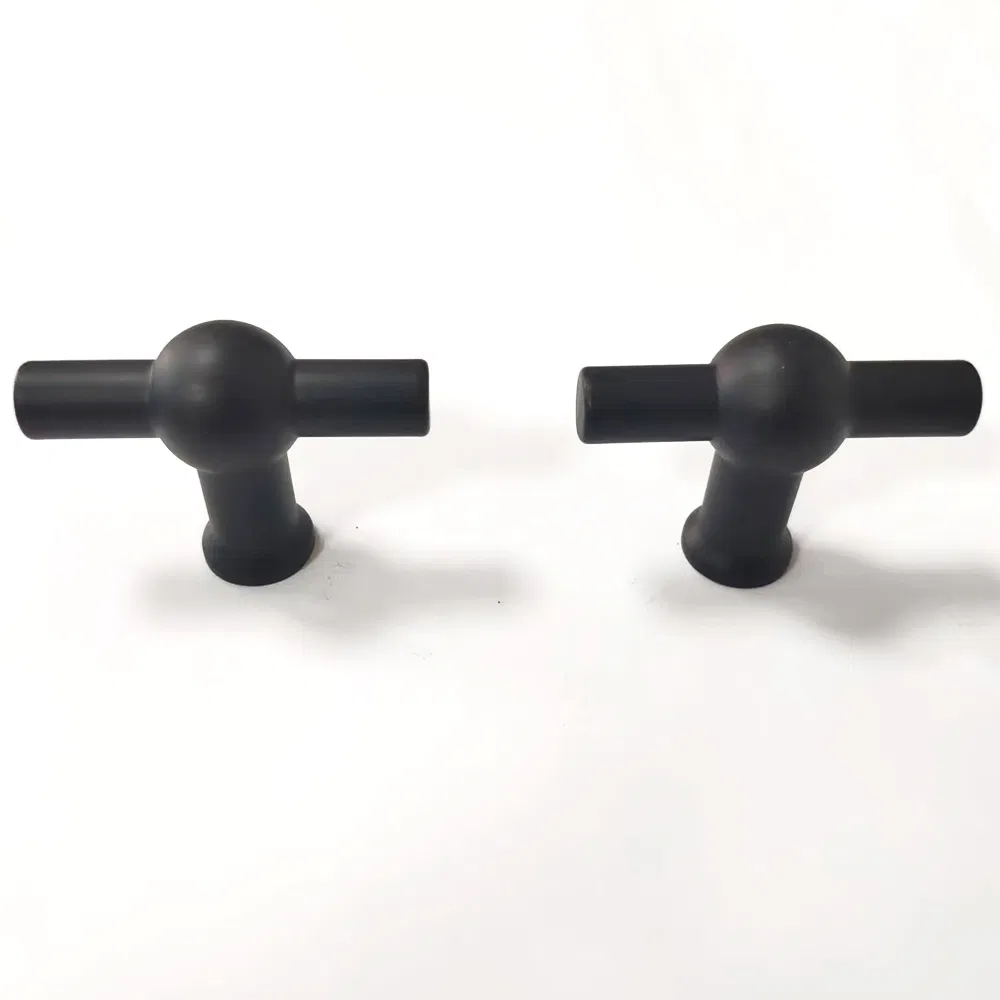 Custom Modern Door Handles Black Dresser Kitchen Cabinet T Bar Pull Knob