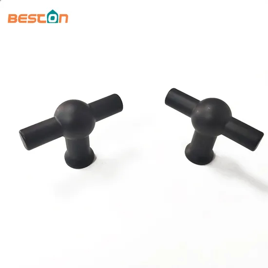 Custom Modern Door Handles Black Dresser Kitchen Cabinet T Bar Pull Knob