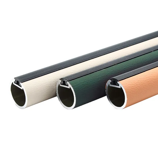 Wardrobe Accessories Leather Clothes Hanging Bar Space Saving Oval Closet Rod