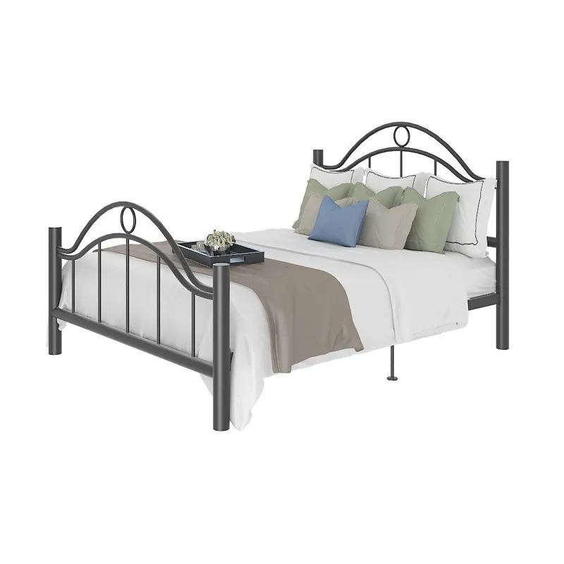 Metallic Beds Single Double King Full Size White Gold Metal Bed Frame