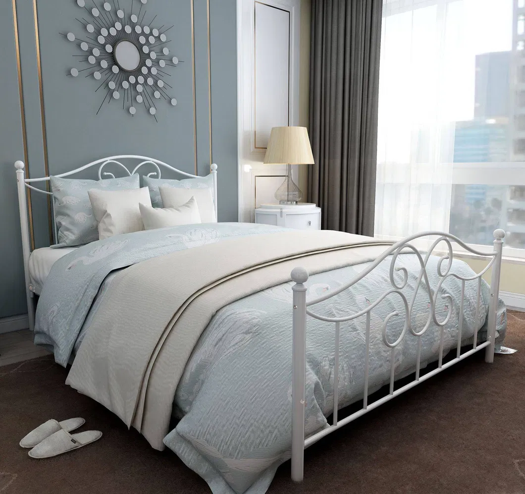 Adult Metal Tube Iron Steel King Queen Double Single Metal Beds Frame