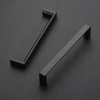 Zinc Furniture Hardware Drawer Pulls Matt Black Kitchen Cabinet Handles