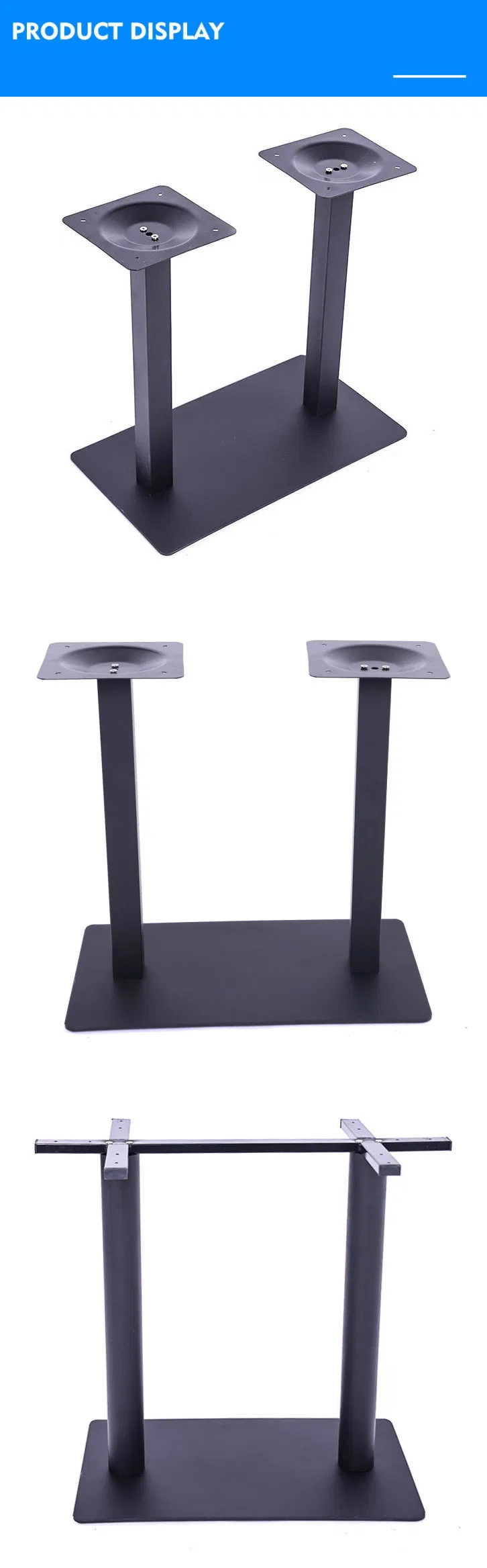 Industrial Dining Room Furniture Furniture Legs Metal Black Dining Table Steel Base