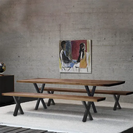 Industrial Restaurant Table Frames Cast Iron Coffee Dining X Meta Table Legs