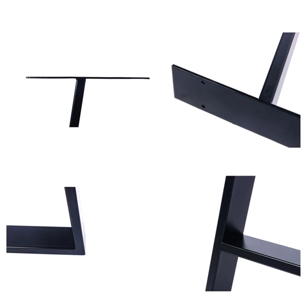 Black Steel Table Solid Iron Bar Laptop Desk DIY Bench Table Legs