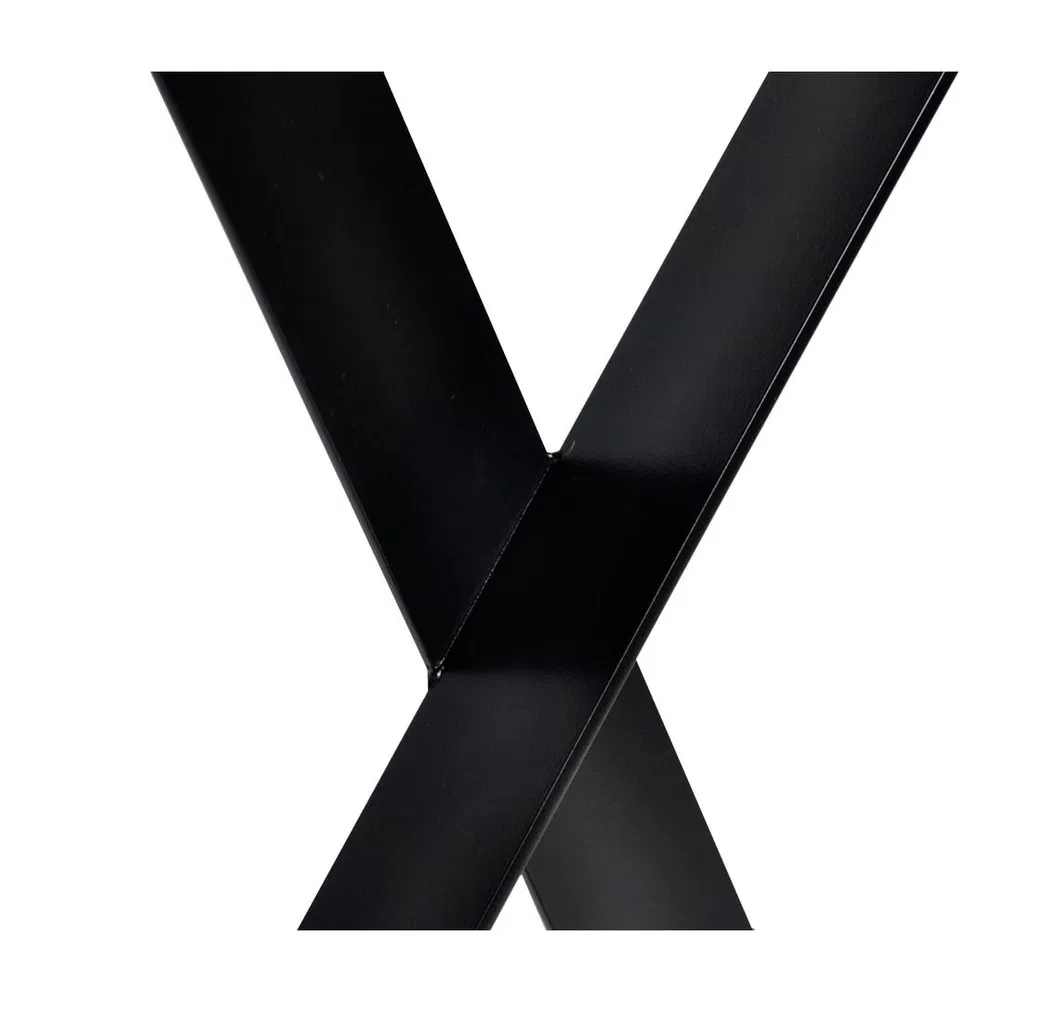 Furniture Feet Frame Brushed Polished X Square Console End Table Legs