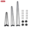Steel Matt Black Coffee Dining Furniture Metal Table Hairpin Legs