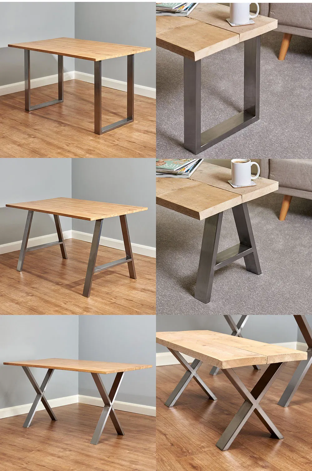 Heavy Duty Furniture Feet Frame Stainless Steel Dining Table Legs
