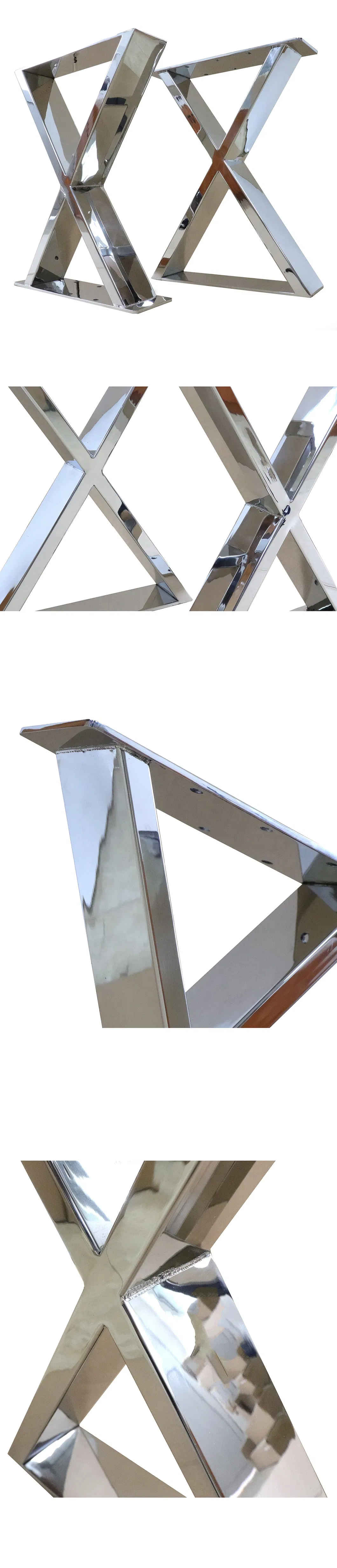 Furniture Frame Square Office Desk Coffee Dining Gold Stainless Steel Table Legs