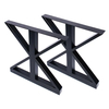 Heavy Duty Furniture Restaurant Dinning Desk Feet Metal Shape X Table Legs