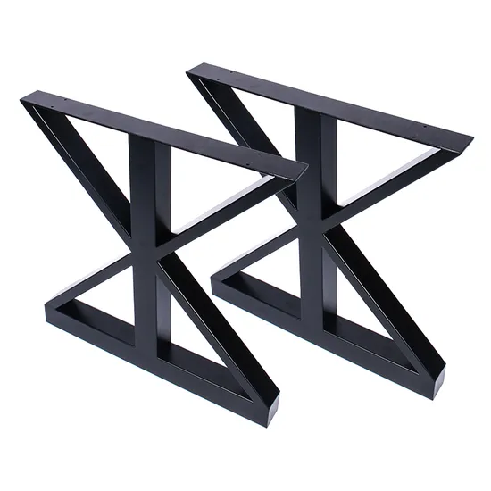 Heavy Duty Furniture Restaurant Dinning Desk Feet Metal Shape X Table Legs