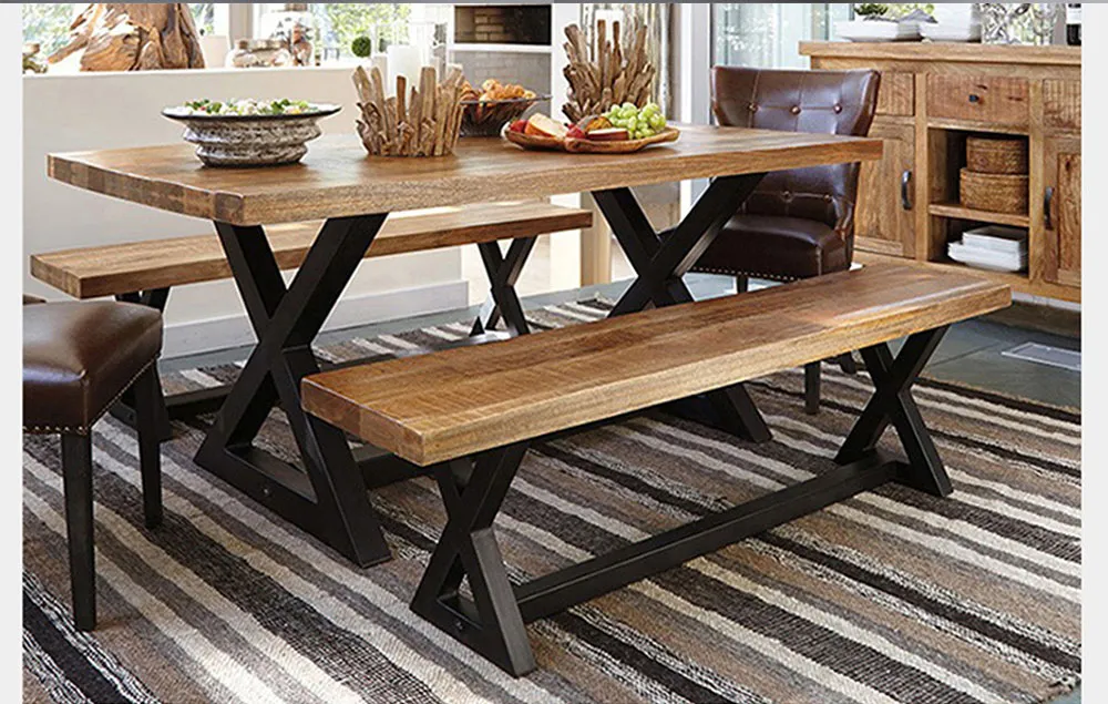 Black Steel Table Solid Iron Bar Laptop Desk DIY Bench Table Legs