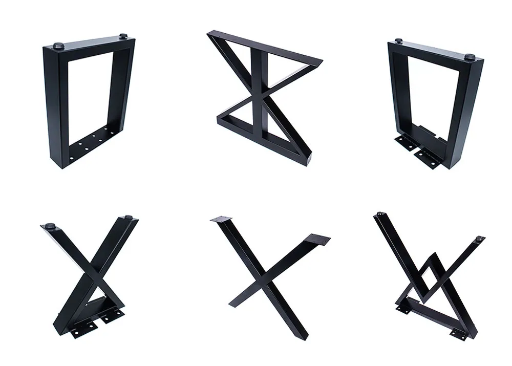 Modern Wrought Detachable Industrial Office Metal Dining Table Legs