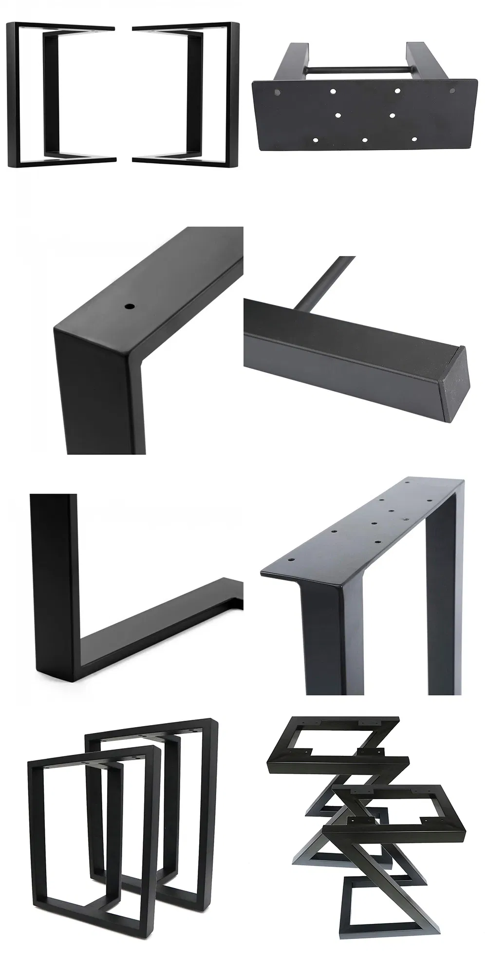 Hot Selling Steel L-Shaped Table Legs Black Coffee Dining Table Legs
