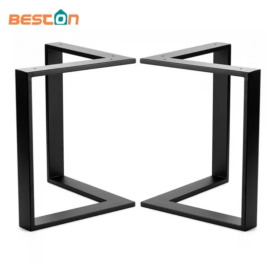 Hot Selling Steel L-Shaped Table Legs Black Coffee Dining Table Legs