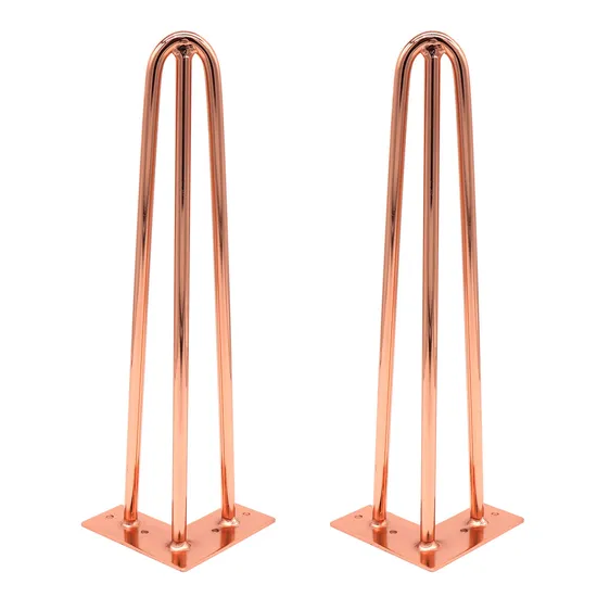 Luxury Coffee Metal Furniture Hairpin Rose Gold Table Legs