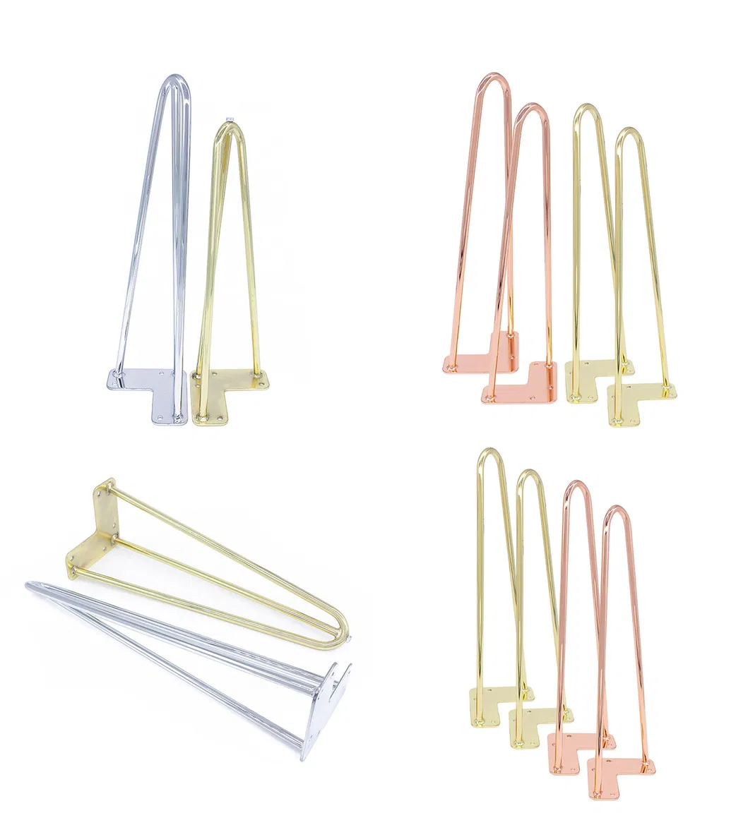 Luxury Coffee Metal Furniture Hairpin Rose Gold Table Legs