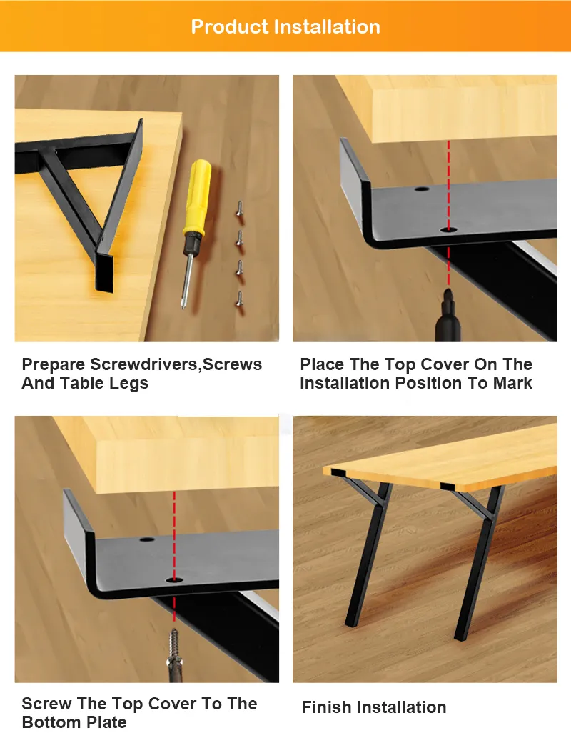 MID Century Rustic Table Legs Metal Kitchen Table Legs
