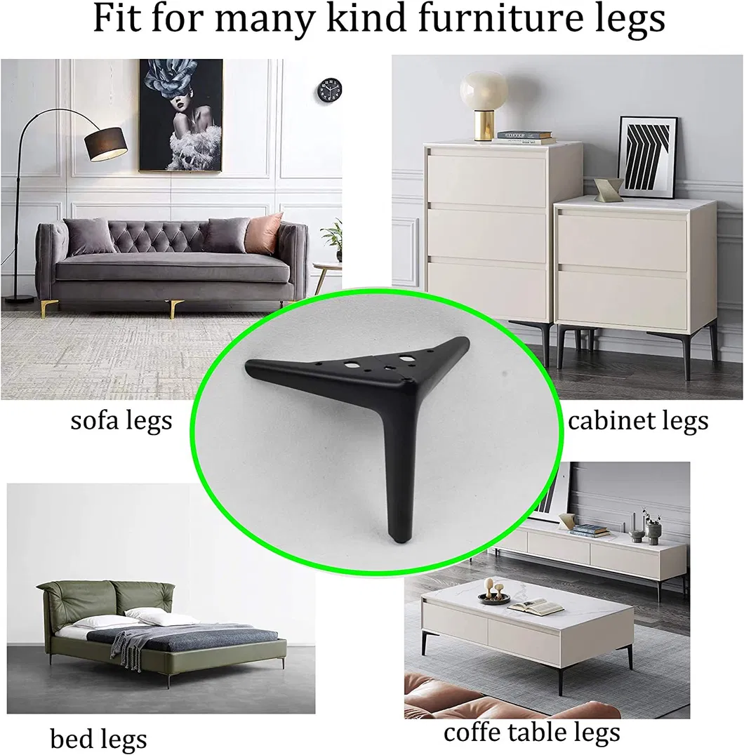 Luxury Replacement Metal Chromed Gold Furniture Sofa Legs