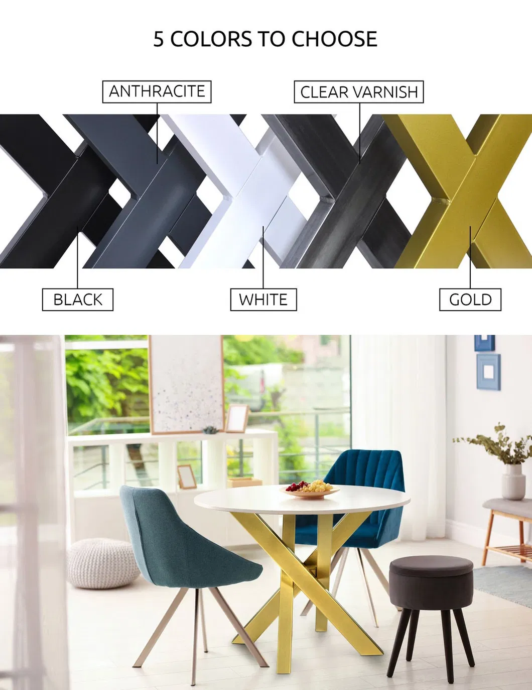 Heavy Duty Furniture Office Dinning Desk Steel Coffee Dining Metal Spider Table Legs