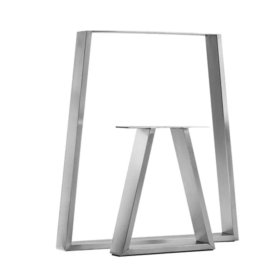 Factory Price Trapezoid Modern Stainless Steel Dining Table Legs