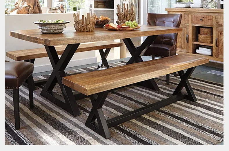 Industrial Bench Rustic Heavy Duty Computer Deck DIY Furniture Legs