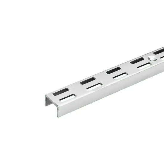 Metal Double Slotted C Channel Stores H Shape Chrome Plating AA Column