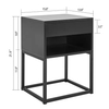 Black Bed Side Tables Folding Iron Nightstand Custom Night Stand