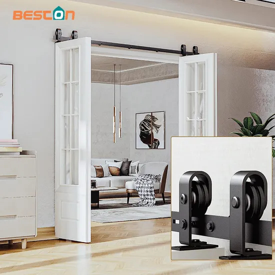 52′′ 65′′ 76′′ 84′′ Bi-Folding Barn Door Hardware Kit for 4 Doors