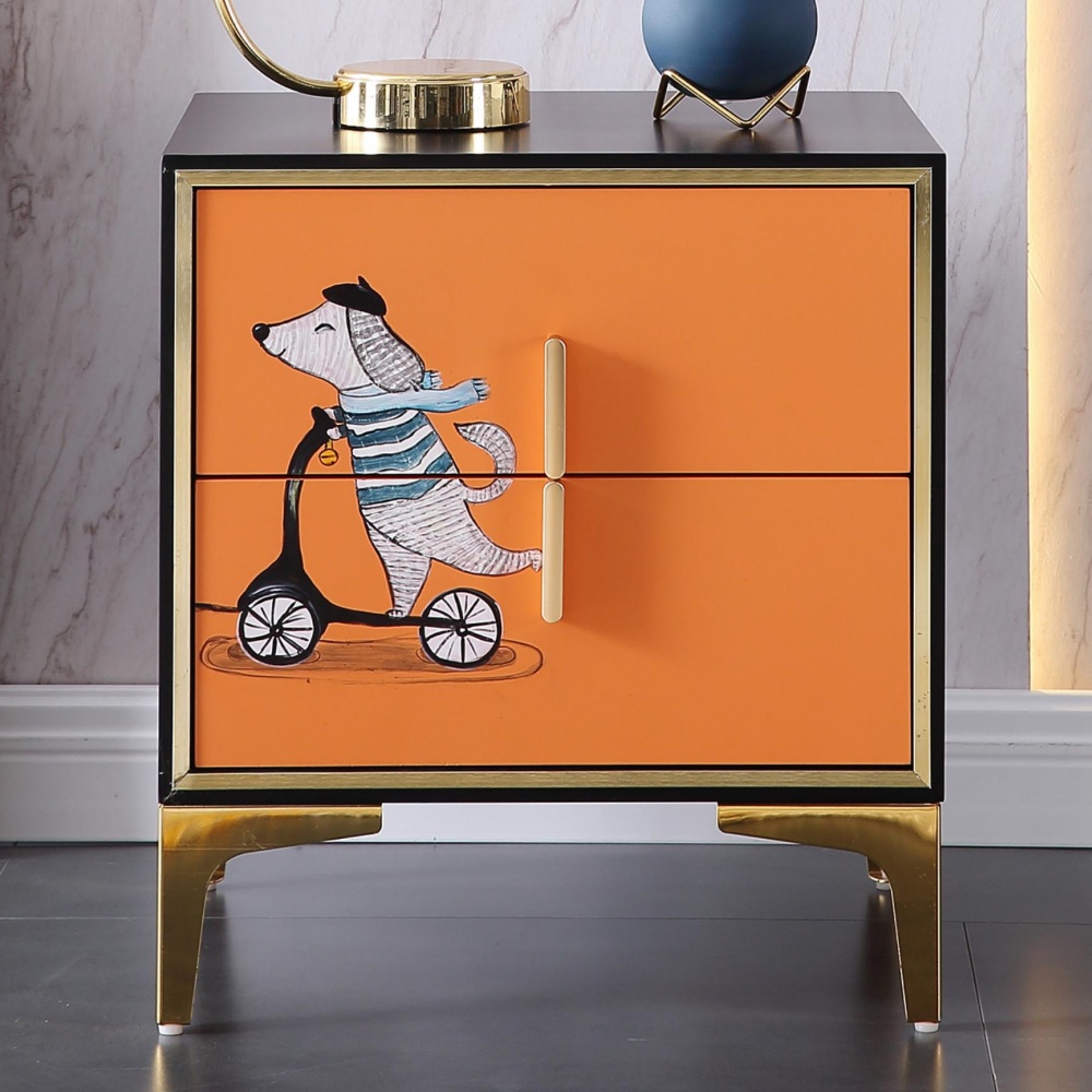 Light Luxury Minimalist Solid Wood Entryway Sideboard - 2 Drawers, Adjustable Shelves & Living Room Divider