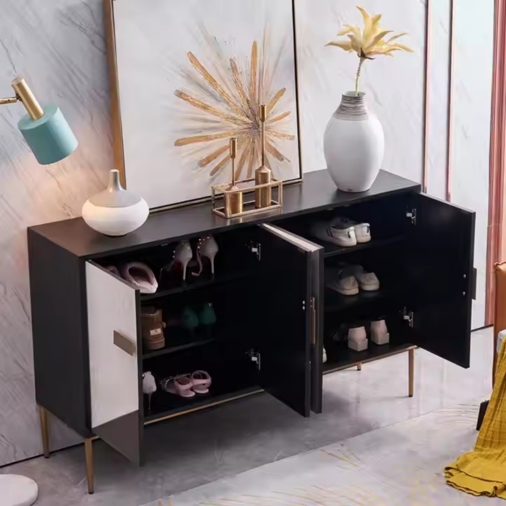 Modern Simple Solid Wood Sideboard - Multifunctional Dining Storage with 3 Drawers